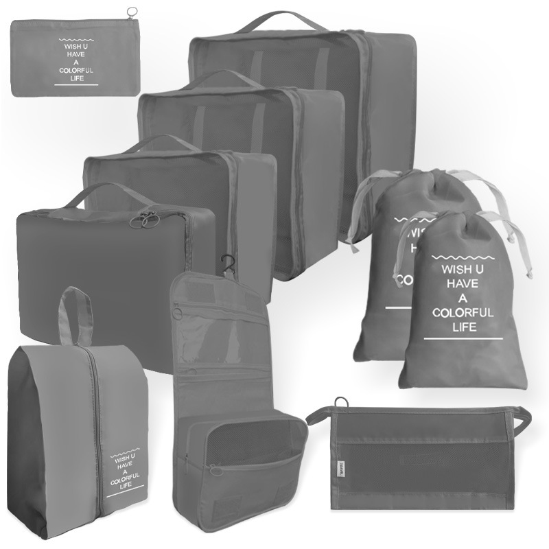 Bolsa de almacenamiento de viaje traje de seis piezas de siete piezas de ocho piezas plegable bolsa de lavado bolsa de almacenamiento de ropa bolsa de viaje con cordón