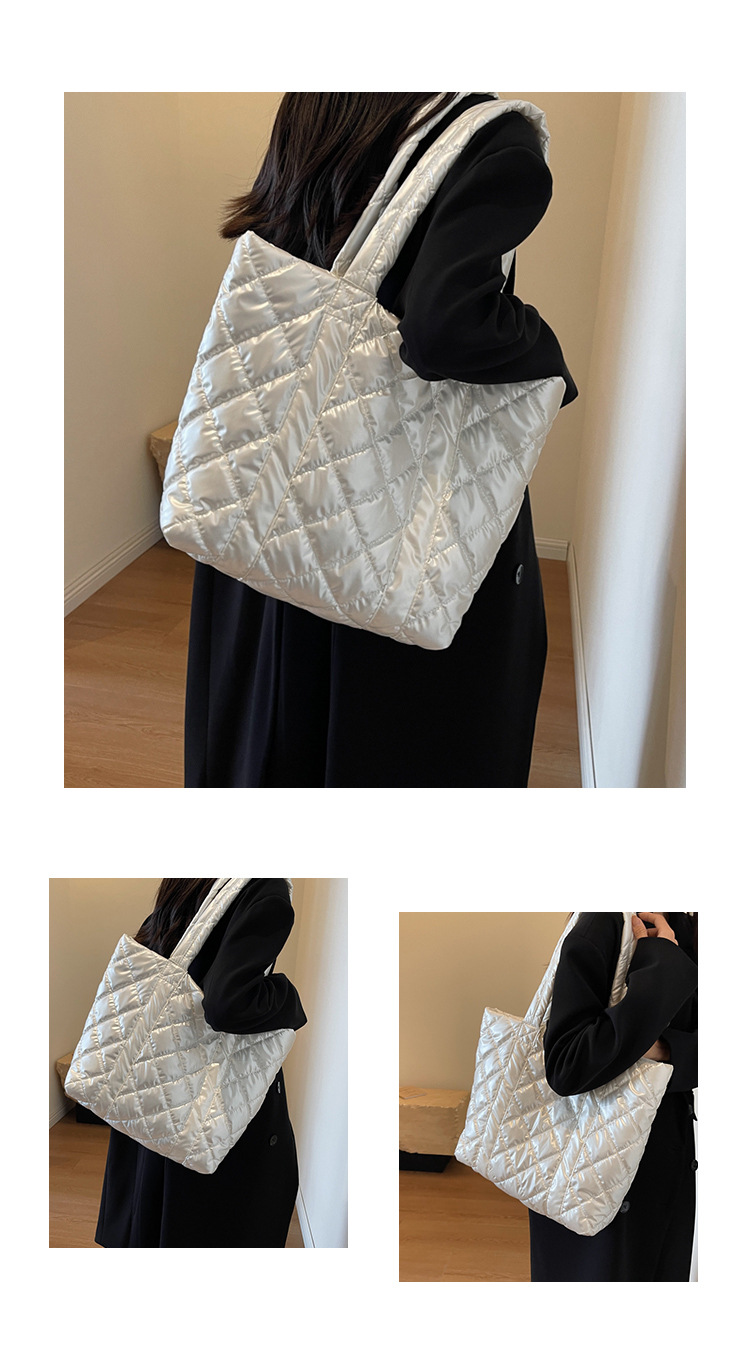 Nuova borsa da donna di grande capacità, alla moda e semplice, monospalla, borsa da ascella, borsa da viaggio versatile a forma di diamante, borsa tote a mano_voghion.com