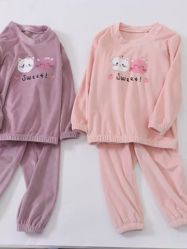 Pijama, fleece set, cartoon demi-season uniform, autumn, for teenagers