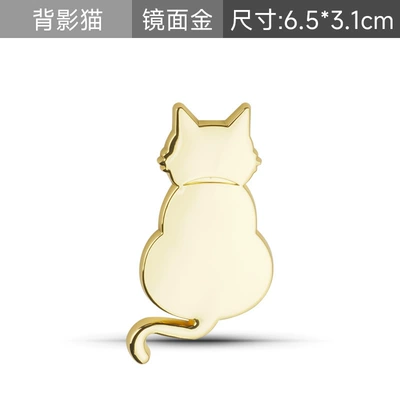 Logo Metal Car Sticker Tail | Body sticker - back-cat-sticker-gold