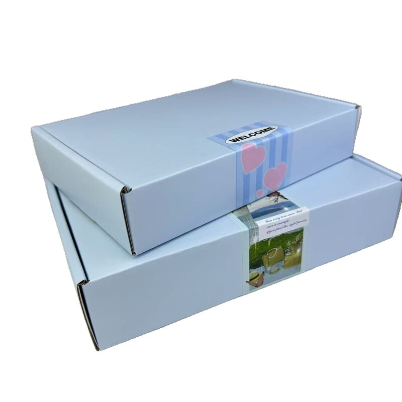 奶油蓝飞机盒高颜值新品种草快递打包盒礼品包装盒打卡出卡高质感|undefined