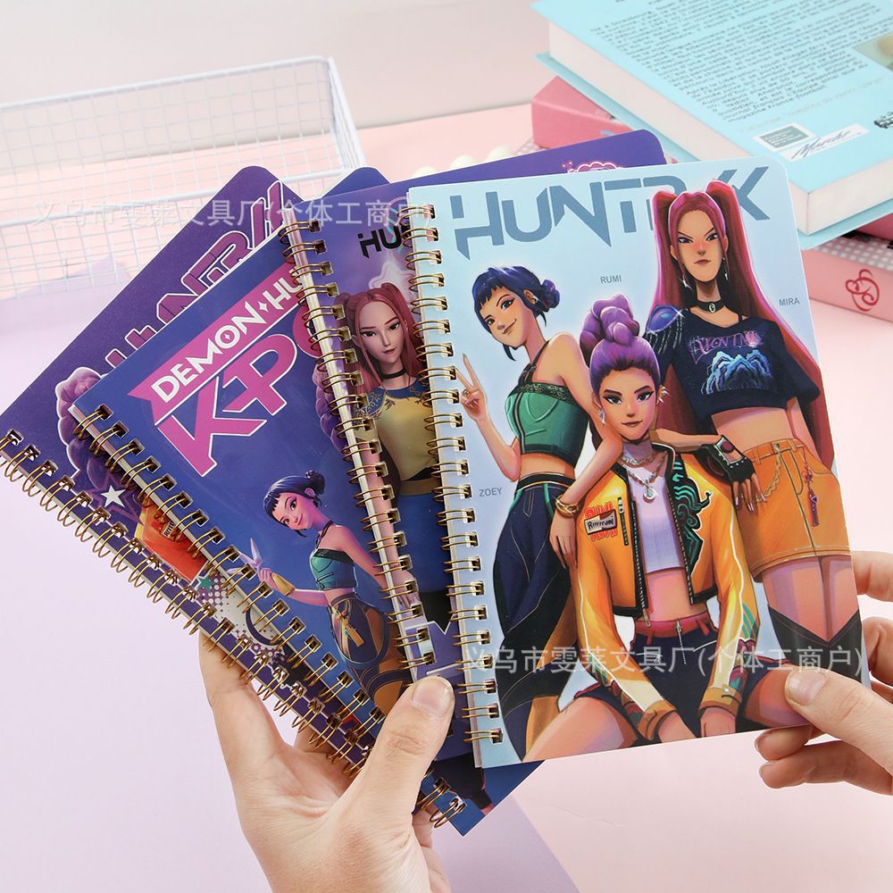 Comercio exterior venta caliente KPOP caza de brujas A5 bobina de dibujos animados estudiantes cepillo cómodo suave cuaderno de mano