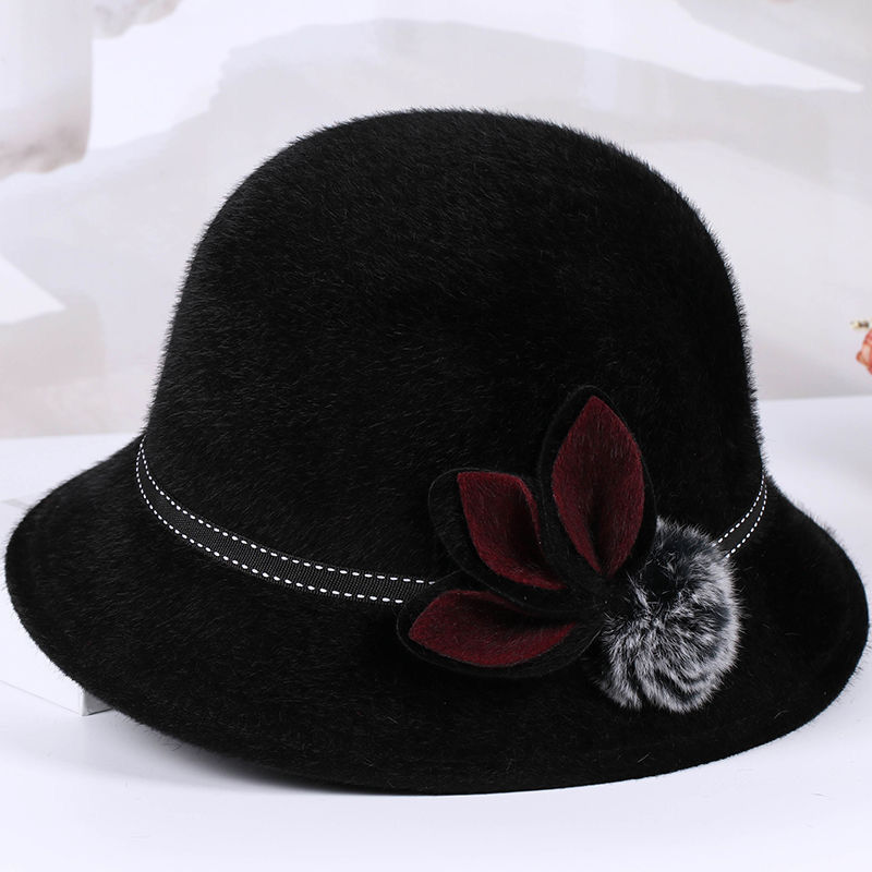 Mink fur flowers-easiest for match black