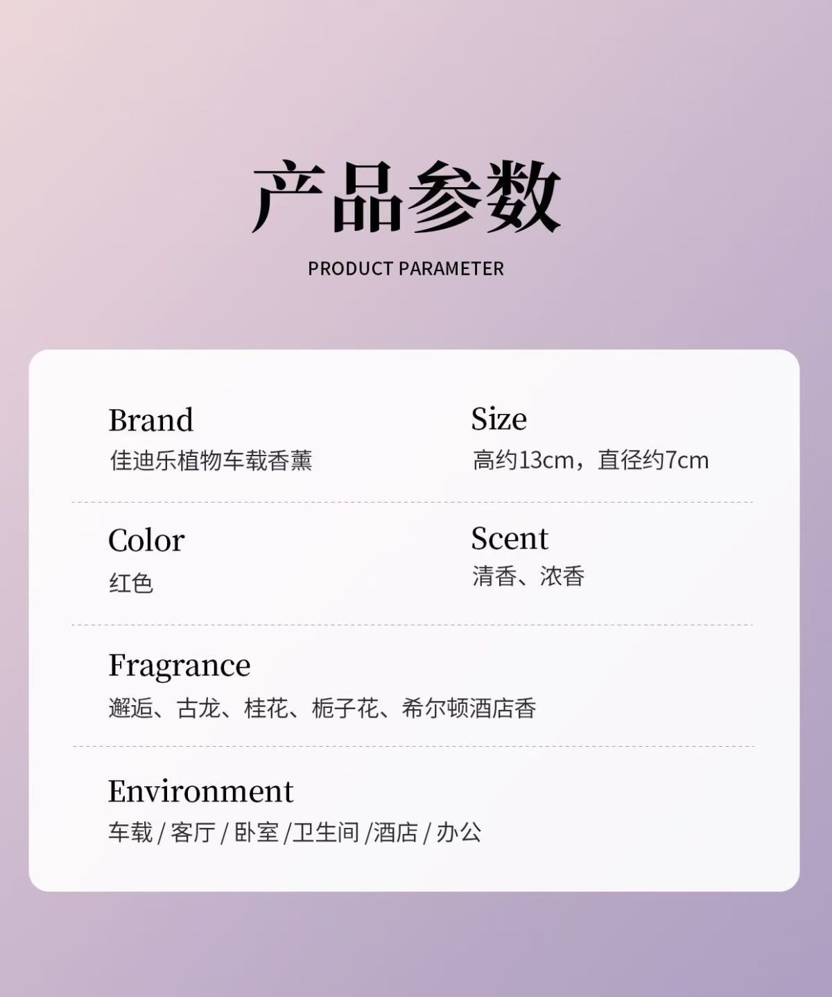 Car Perfume with Long-Lasting Fragrance, Special High-End Car Odor Removal Car Aromatherapy, Five-Star Hotel Special Fragrance