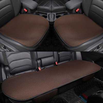 Bluebird Car Seat Cushions, All-Season, Four Seasons Pad - brown-three-piece-set1-general