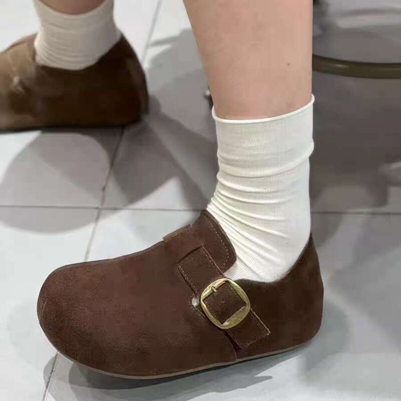 Retro double-strap deep-cut single shoes, comfortable and versatile, 2026 autumn women's shoes Retro double-strap deep-cut single shoes, comfortable and versatile, 2026 autumn women's shoes
