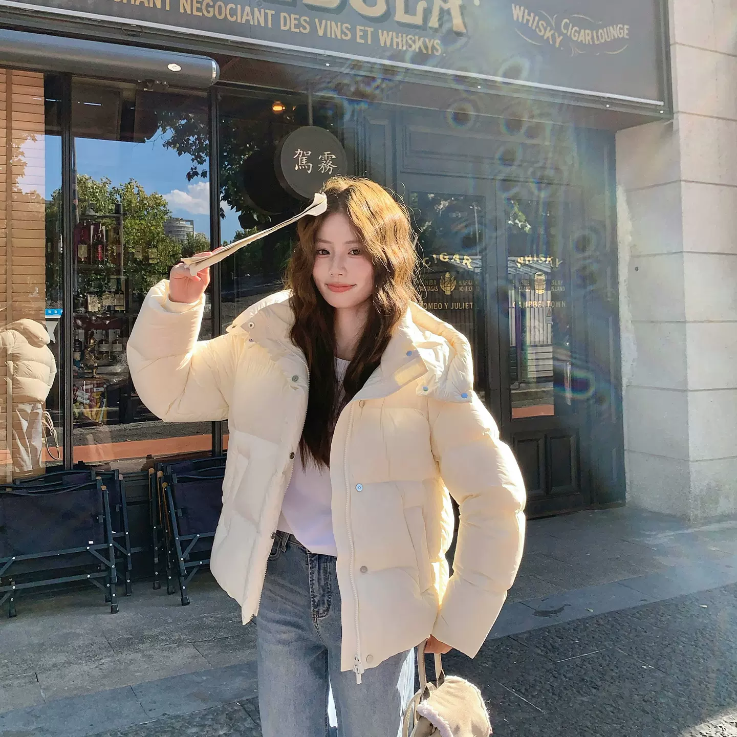 短款羽绒服女小个子冬季新款95白鸭绒加厚保暖连帽宽松泡芙外套爆