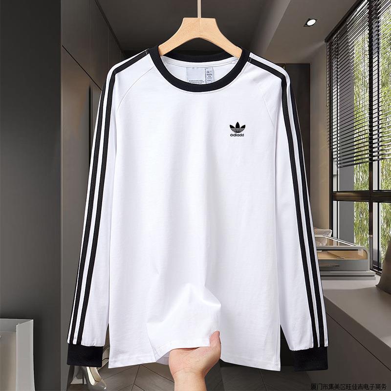 Cross-Border 2025 Autumn New Style Three-Stripe Trendy Fashion Sports Clover Casual Long-Sleeve T-Shirt Top for Men and Women Cross-Border 2025 Autumn New Style Three-Stripe Trendy Fashion Sports Clover Casual Long-Sleeve T-Shirt Top for Men and Women