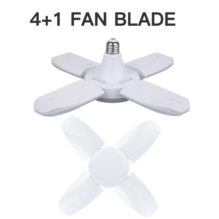 Lámpara transfronteriza de tres hojas de cuatro hojas de cinco hojas de lámpara LED ahorro de energía e27 creativo de tornillo de hoja de ventilador plegable brillante de alta potencia