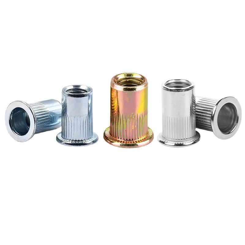 Tuerca de remache de patrón vertical de cabeza plana M3M4M5M6 Tuerca de remache de cabeza plana de aluminio