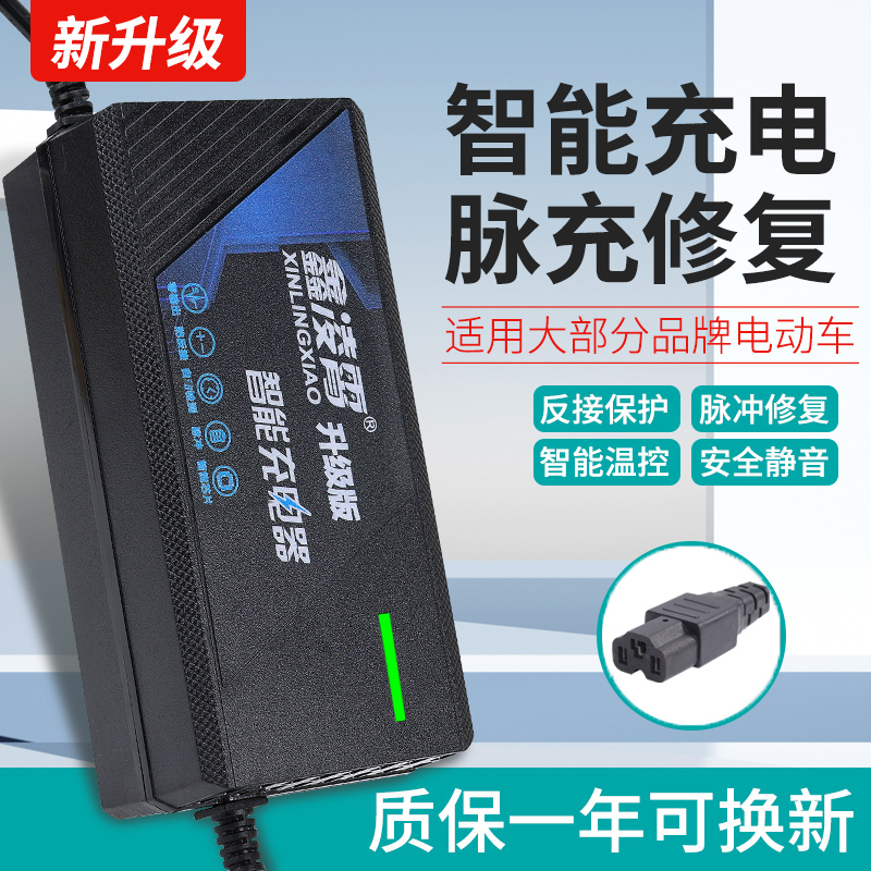 适用电动车电瓶充电器48V12AH20AH60V72伏新日爱玛雅迪电车三轮车