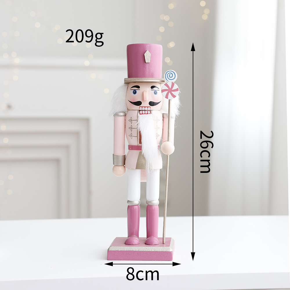 Cascanueces de madera adornos de mesa títeres soldados manualidades capas caballeros tambores decoración para el hogar