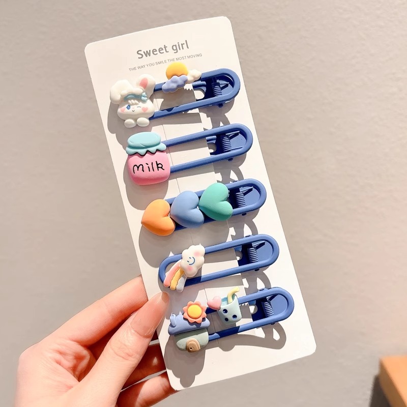 Niños lindos cartones de dibujos animados pinzas de cabello 2025 nuevas niñas pinzas de cabello de color lateral frisa pinzas de cabello adornamientos para el cabello