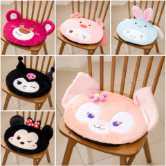 卡通玲娜貝兒坐墊可愛草莓熊玉桂狗毛絨海綿加厚保暖沙發椅墊子