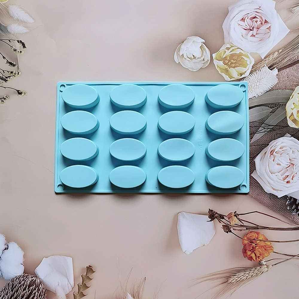 Nuevo modelo 16 oval 574 molde de silicona donut chocolate DIY helado pudín postre molde huevo