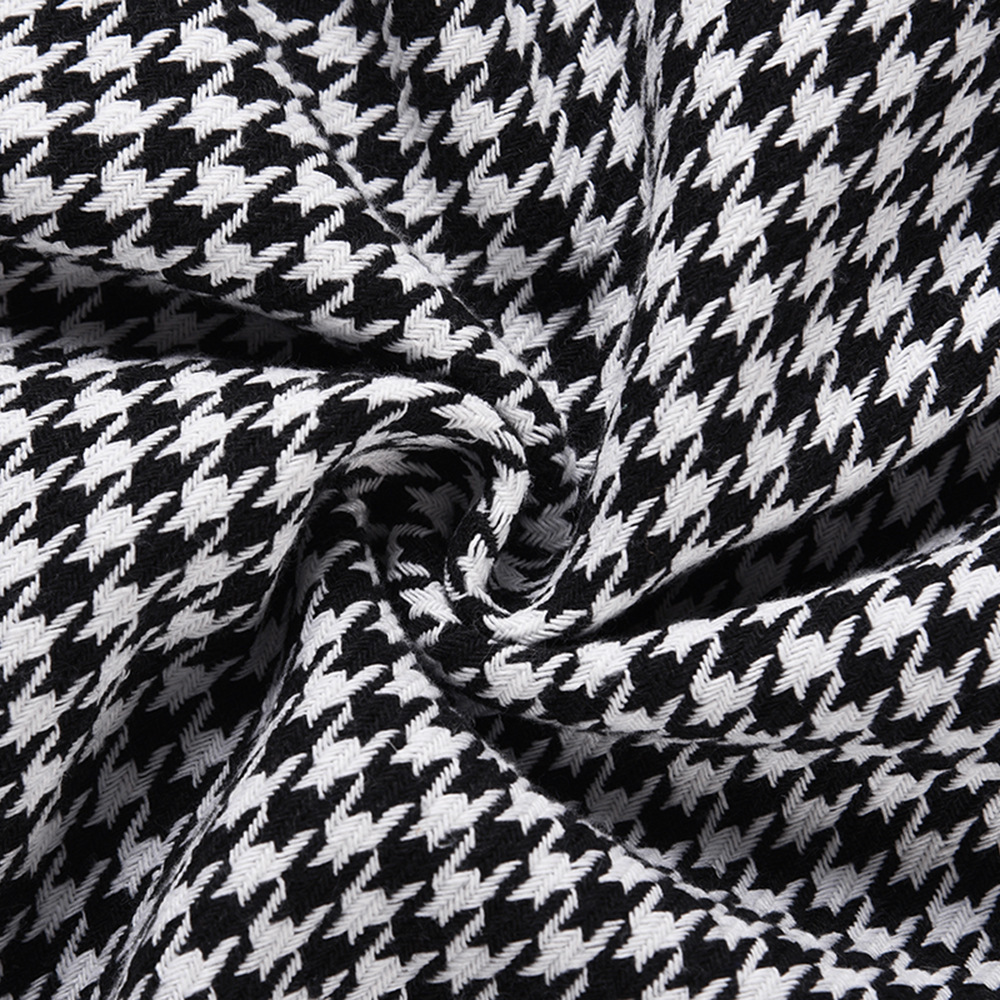 women's houndstooth woolen loose tie cloak coat nihaostyles clothing wholesale NSXPF72443