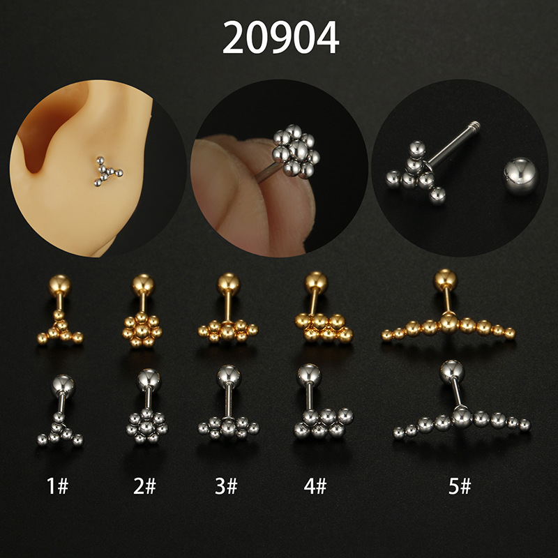 Unisex Gender Simple Style Style Plating Craft 16K Real Gold Plated Stainless Steel PVD Coated Stone-Free Geometric Plating Simple Style Ear Studs For Unisex