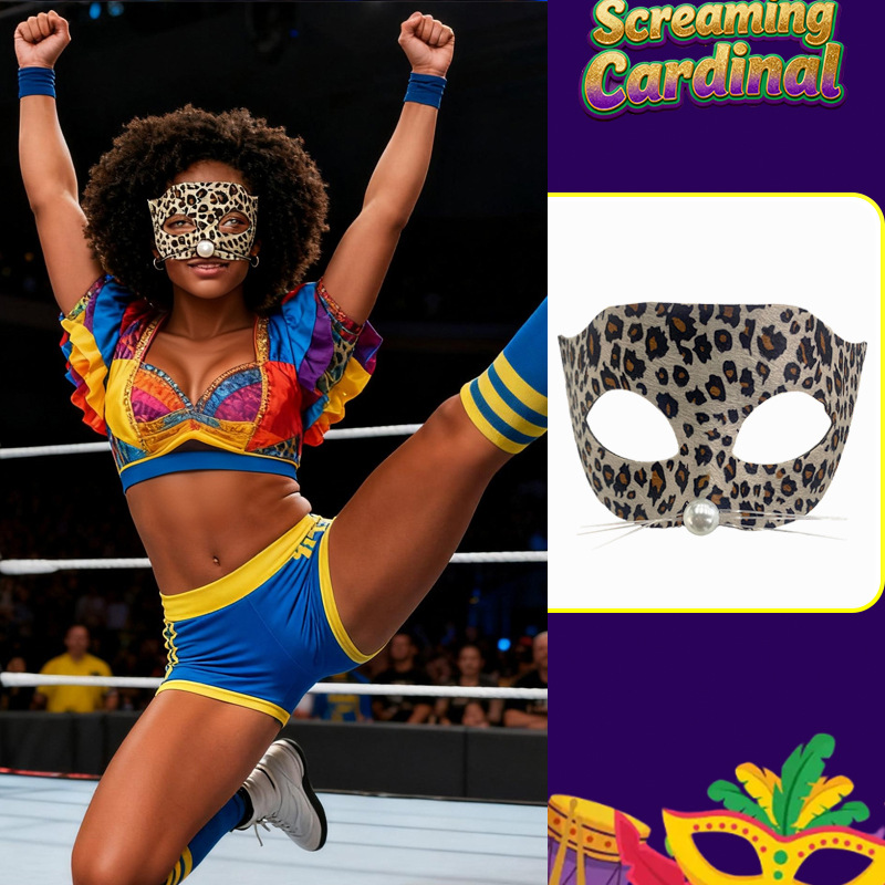 Carnaval máscara de leopardo mitad cara bar femenina máscara de baile de máscaras accesorios en vivo nicho máscara de leopardo avanzada