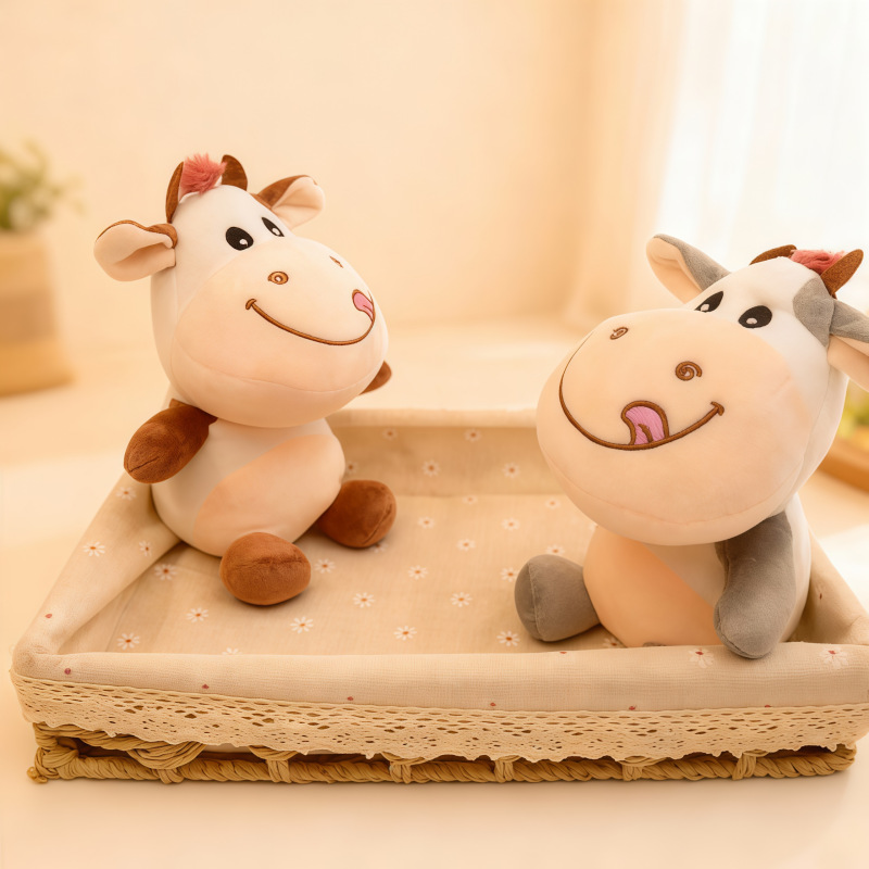 Muñeca de agarración muñeca de vaca juguetes de peluche estand de boda arrojar 7 pulgadas muñecas al por mayor