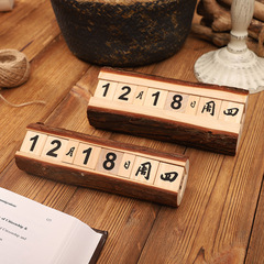 Creative dining table restaurant children's room photography handicraft Japanese original wood calendar week item home living room decoration