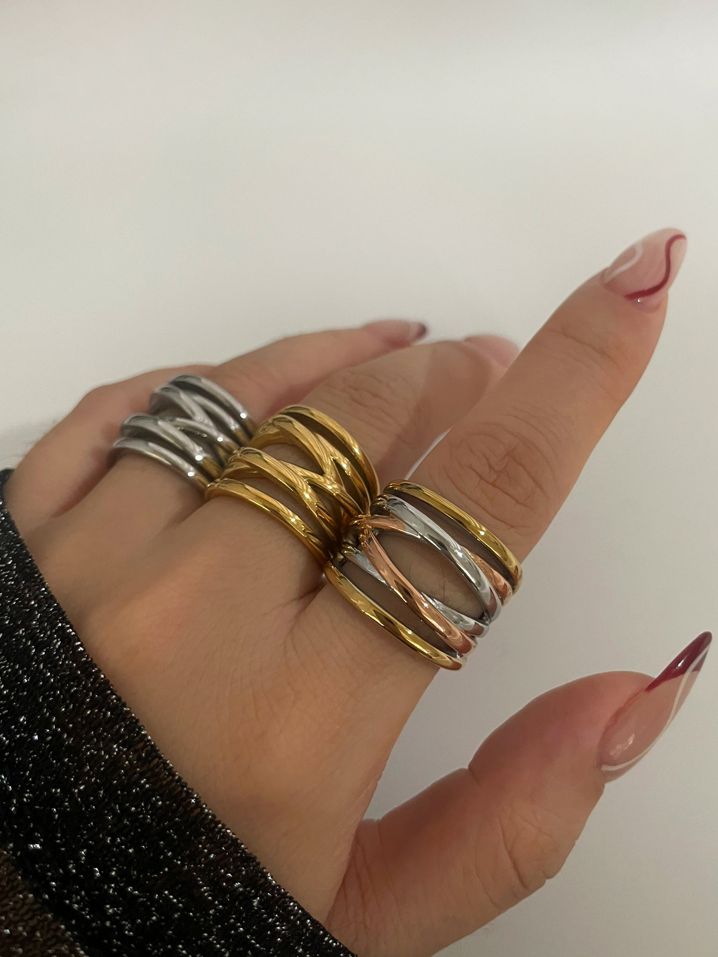 12g Weight 0.03µm-0.05µm Gold Plating Thickness PVD Coated Gold Plating Process Real Gold Plated Plating Material Rings Classification 1 Piece Quantity Holiday, Daily Occasion 304 Stainless Steel Material Geometric Pattern Women's Gender Simple Style, Roman Style Style Waterproof Non Tarnish, Surgical Steel Craft PVD Coated Real Gold Plated Geometric 304 Stainless Steel Simple Style Roman Style Waterproof Non Tarnish Surgical Steel Rings 1