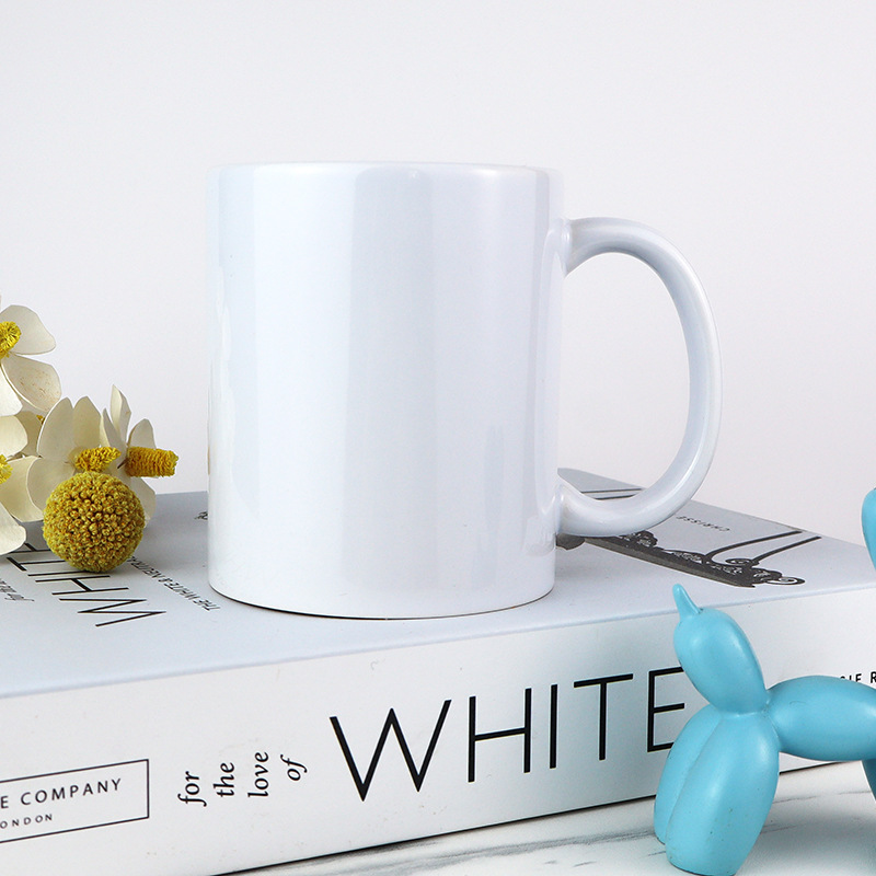 Factory direct supply to set LOGO ceramic mug heat transfer wholesale coating cup advertising gift ceramic cup