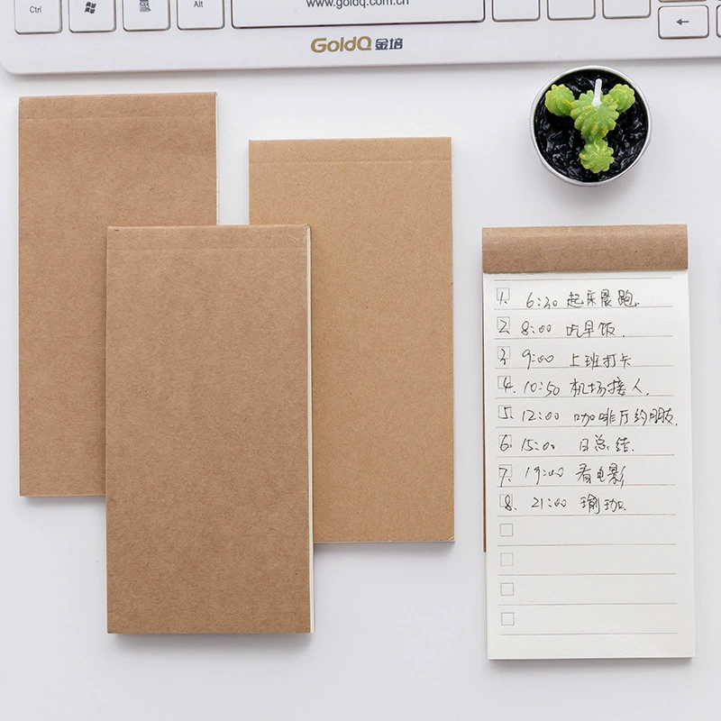 Handheld Notebook Japanese leather scheduler for elementary students — compact, lined/grid/blank