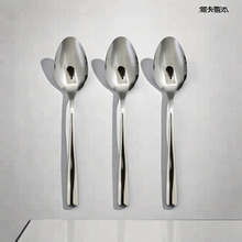 不锈钢茶勺家用儿童勺子小调羹汤勺下午茶咖啡勺搅拌勺方柄茶勺子