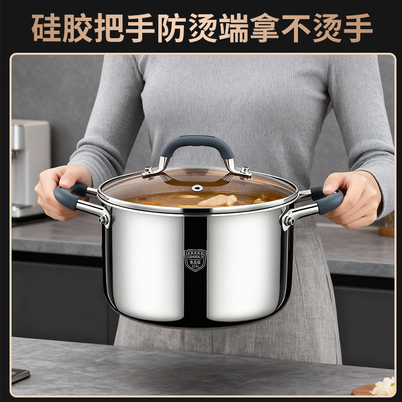 Steamer de acero inoxidable 316 grado alimenticio espesado doméstico 2025 nuevo cocinador electromagnético cocinador de vapor de doble capa