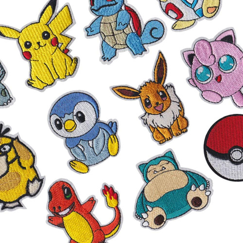 Amazon supply cute elf cartoon anime Pokemon dragon embroidered cloth patch clothing accessories