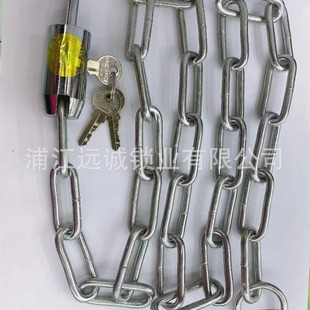 Thick and Durable Large Round Head Iron Chain Lock Motorcycle Lock Multi-Specification Household Outdoor Anti-Pry Iron Chain Lock Wholesale