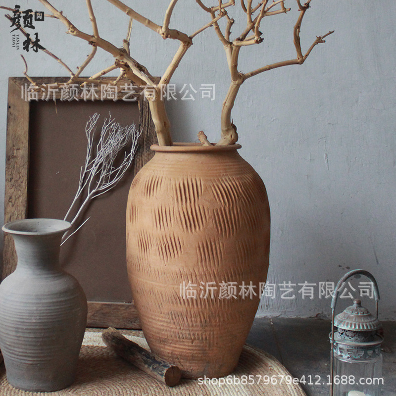 Yanlin botella de cerámica antigua de tierra vasijas de cerámica china vasijas de cerámica gruesa vasijas de cerámica gran vasijas de cerámica vasijas de cerámica popular