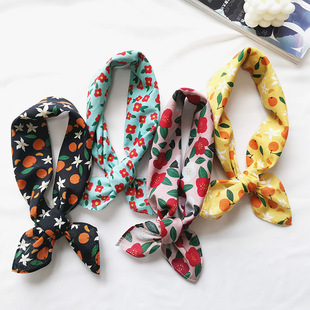 Customized Pure Cotton Square Scarf, Silk Scarf, Japanese and Korean Ns Style Digital Printing, Customized Cotton Square Scarf Headband with Pictures and Samples