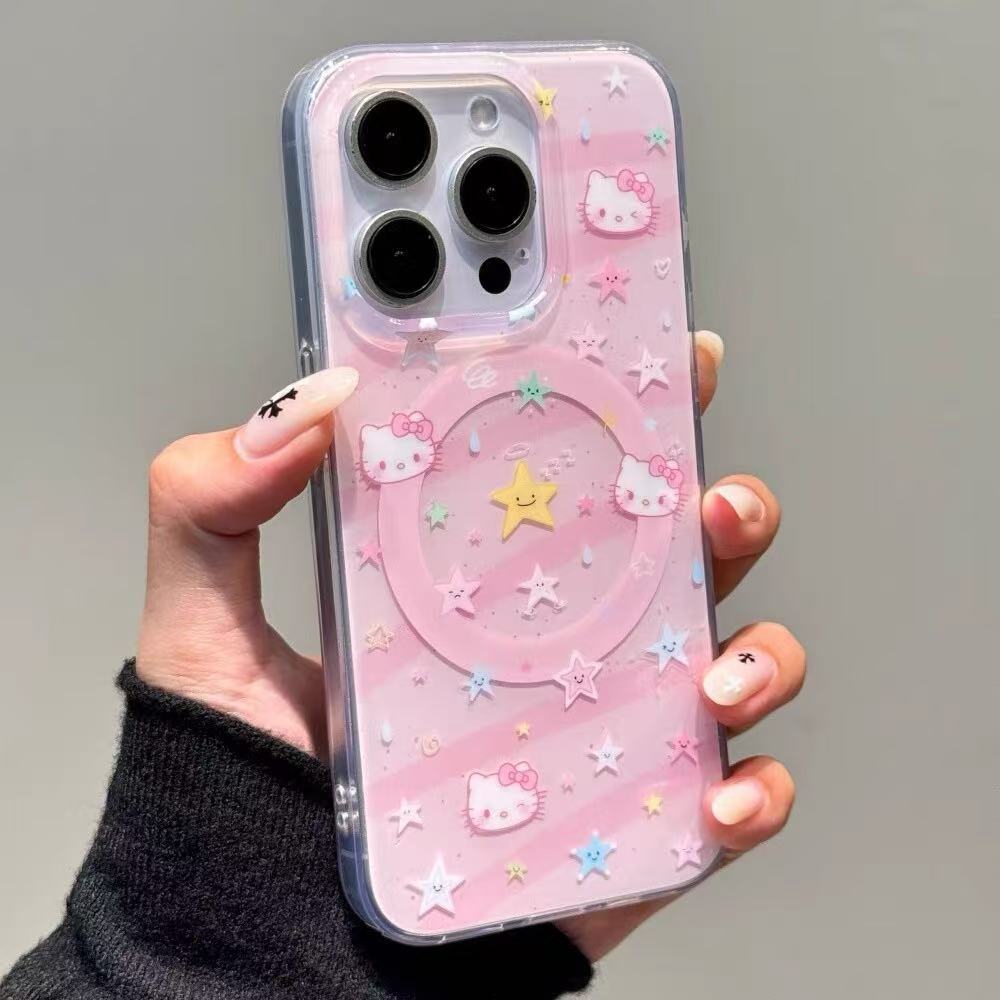 Dulce niña ins star kt para 16ProMax Shaking Music 15 Apple 14/13 funda para teléfono móvil iPhone15