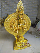 恒林雕塑纯铜铸造大型藏传寺庙铸铜1米大白伞盖佛母密宗佛像批发