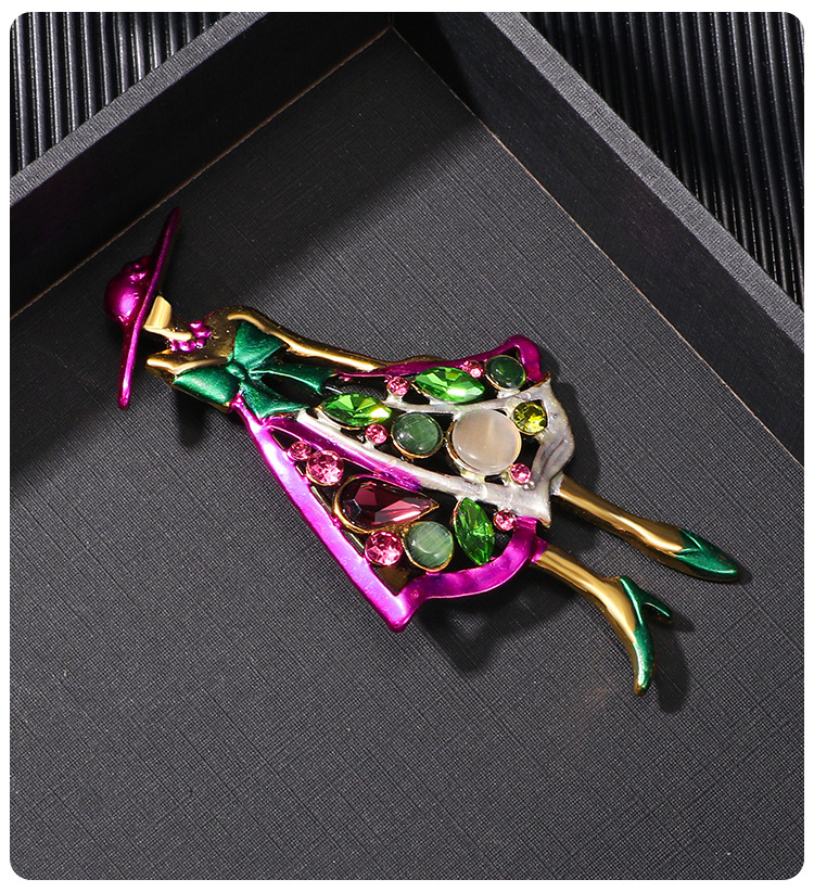 Women's Gender Enamel Design Vintage Style Style Vintage Style Pin Human Zinc Alloy Enamel Women's Brooches