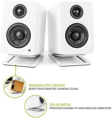 アマゾンの人気デスクトップコンピュータのオーディオスタンドebayの新しいデスクトップの白いコンピュータのスピーカーのスタンド