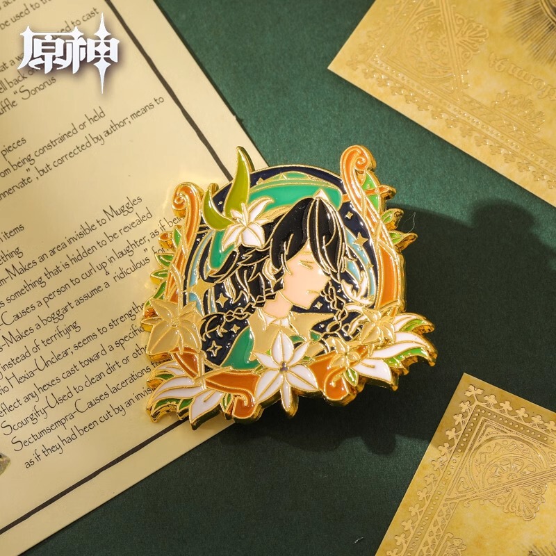 特別クリアランスクロスボーダーメタル原神ブローチアニメーション周辺二次元漫画かわいいバッジアクセサリーピン|undefined