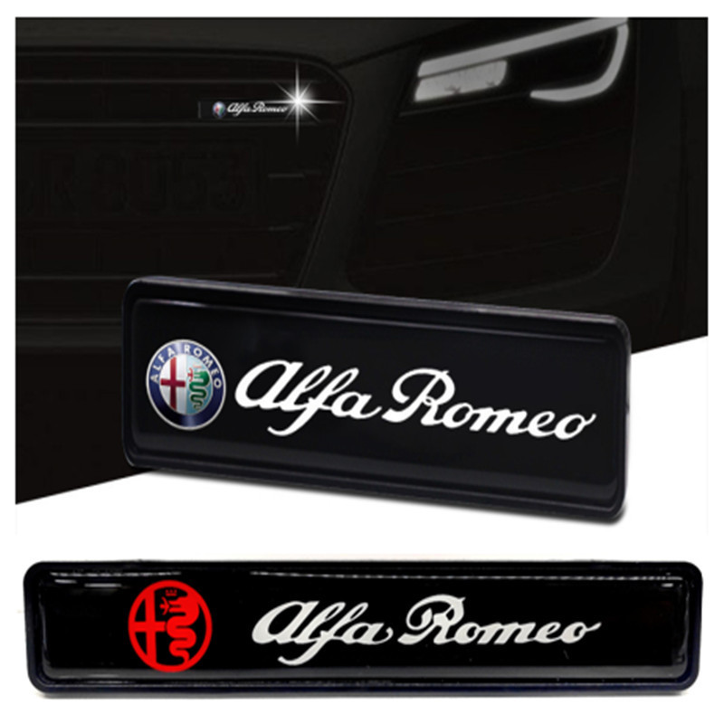 Aplicable a Alfa Romeo coche logo luz LED luminoso medio neto luz modificado coche logo