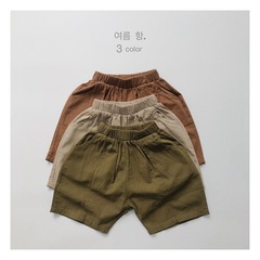 夏季新款韓貨童裝兒童休閒棉麻短褲男女童百搭韓版褲子寬鬆洋氣