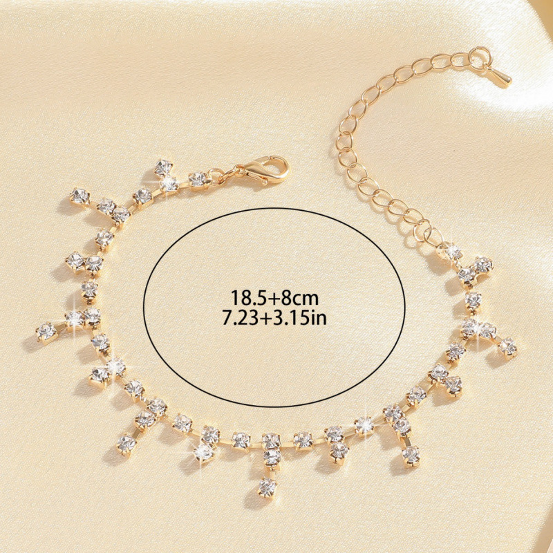 gioielli di moda, gioielli per i piedi delle donne di moda di strada, gioielli alla caviglia in lega di strass da donna_voghion.com
