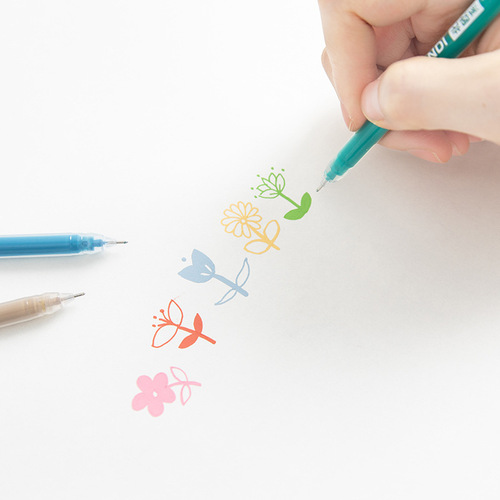 Blue fruit large-capacity color notebook pen Morandi color gel pen cute ins multi-color pen candy color note