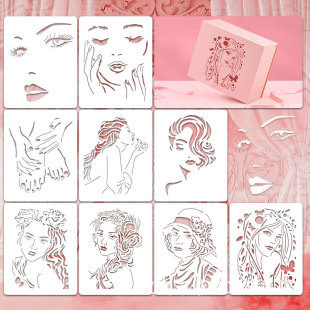Cross-border new female hollow painting template mobile phone case painted pattern template Amazon hot suit wholesale