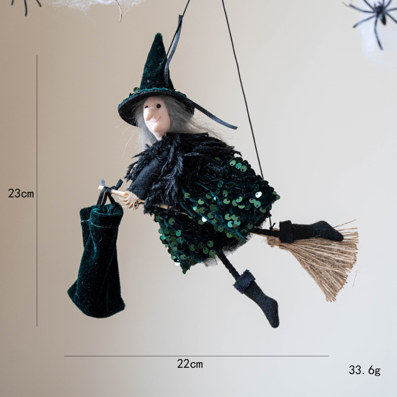 国境を越えた新しいハロウィン装飾魔法のほうきギフトバッグ魔女ウィザードハットメイクアップ衣装小道具シーンレイアウト|undefined