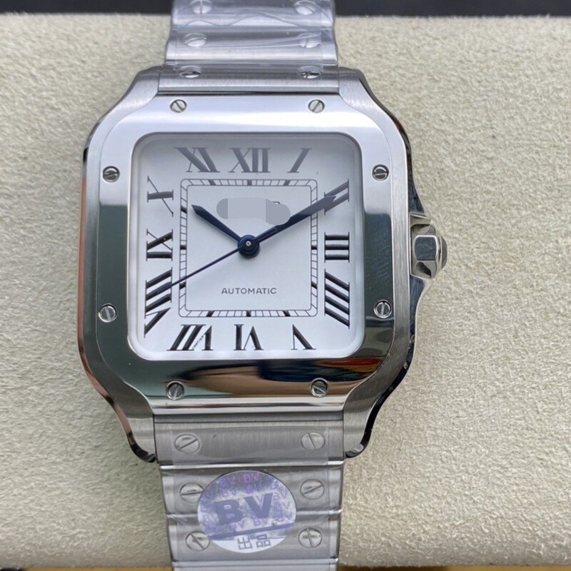 Bv Factory Ka Brand Santos Dumont Roman Dial Stainless Steel 3-Hand Square Mechanical Watch for Men and Women Bv Factory Ka Brand Santos Dumont Roman Dial Stainless Steel 3-Hand Square Mechanical Watch for Men and Women