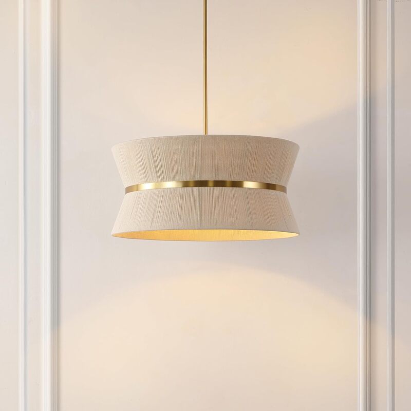 Cross-Border Exclusive Supply of Modern Hanging Rattan Chandeliers, Adjustable 4-Light Chandeliers Suitable for Living Room, Dining Room, Bedroom, Hallway