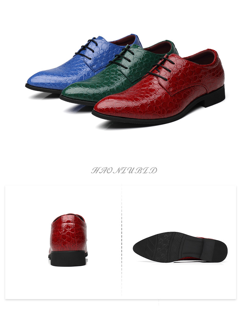 Bright-faced casual leather shoes men's business shoes trend big size all-matching pointy men's shoes_voghion.com