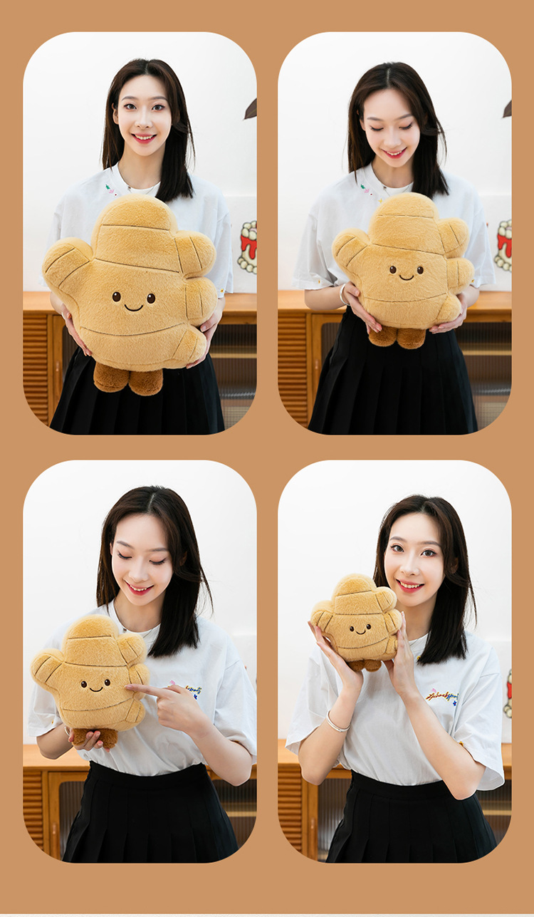 Cute Ginger Stuffed Toy Pillow New Creative Doll Soothing Doll Cartoon Cute Simulation Food Doll
