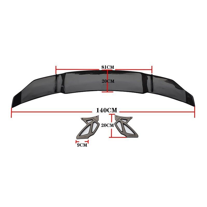 Suitable for Three Compartments, Bmw 3 Series 4 Series 5 Series Rear Wing Carbon Fiber Modified V Rear Spoiler Fixed Wind Wing