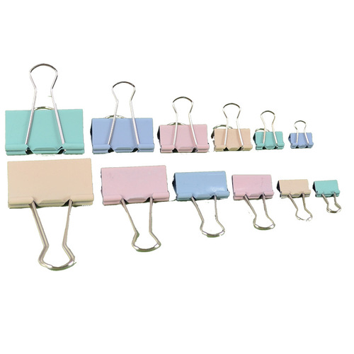 Wholesale Morandi Tail Clips Office Long Tail Clips Ticket Clip Ticket Clip Macaron Binding Clip Box Storage Clip 